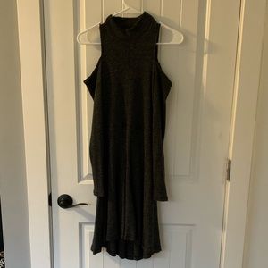 Grey shoulder less dress